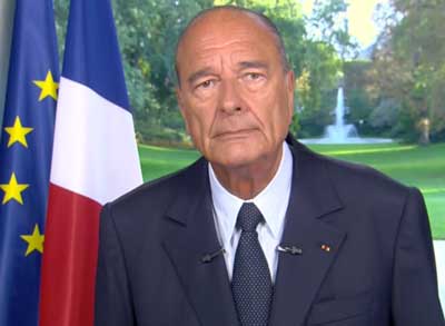 Chirac op de Franse Televisie